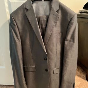 Dark gray mens Express suit. Worn once